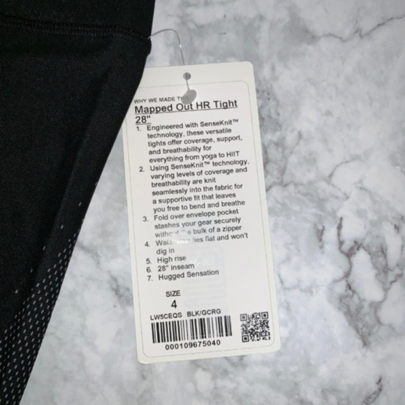 Lululemon Mapped Out Leggings Black/Gray NEW - Picture 4 of 7